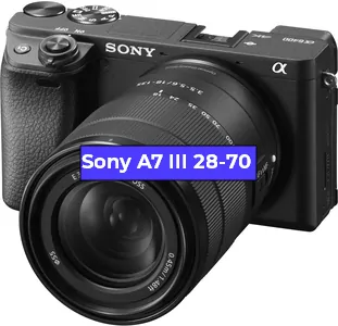 Ремонт фотоаппарата Sony A7 III 28-70 в Тюмени